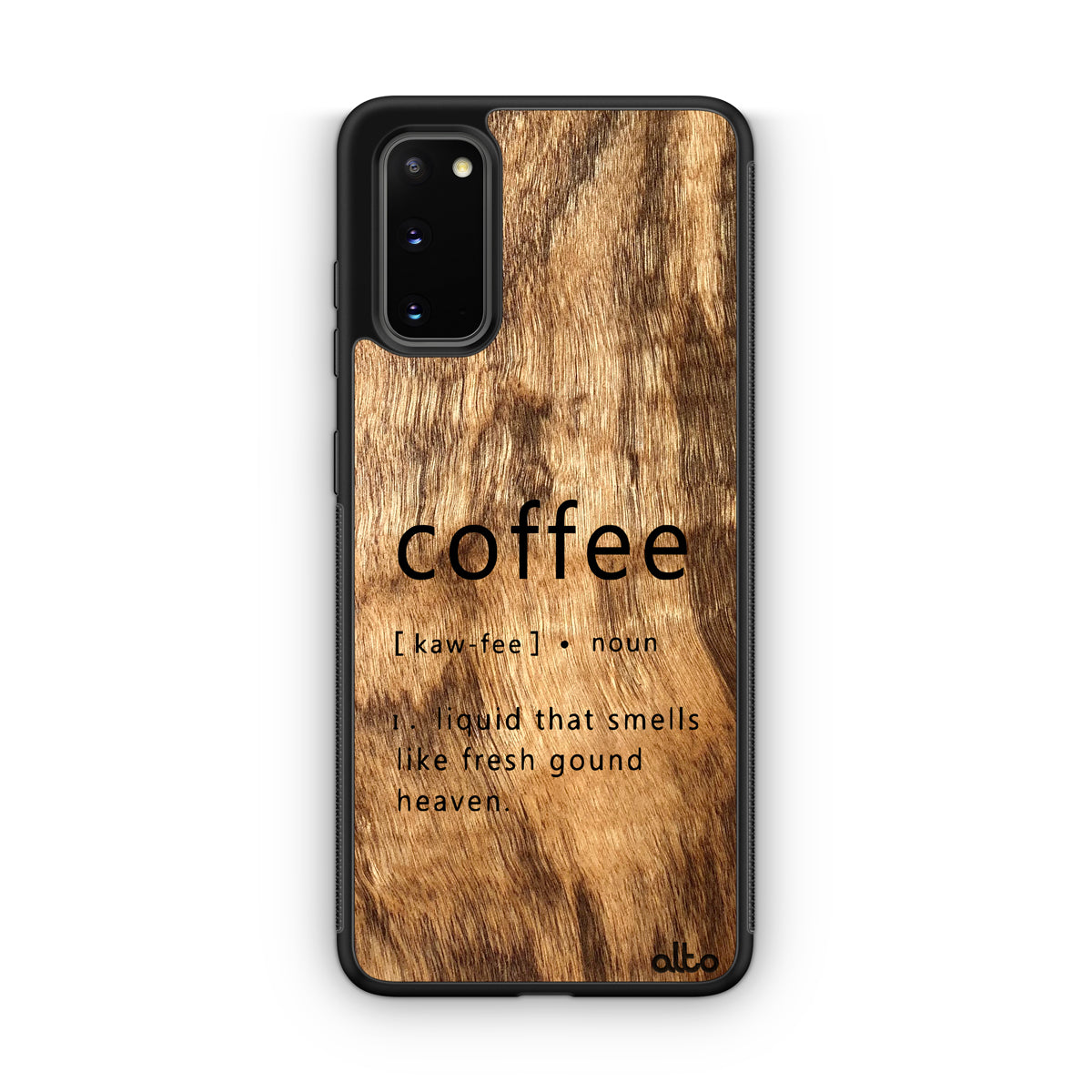 Samsung S22 S21 S20 Fe Wooden Case Coffee Design Olive Wood Li